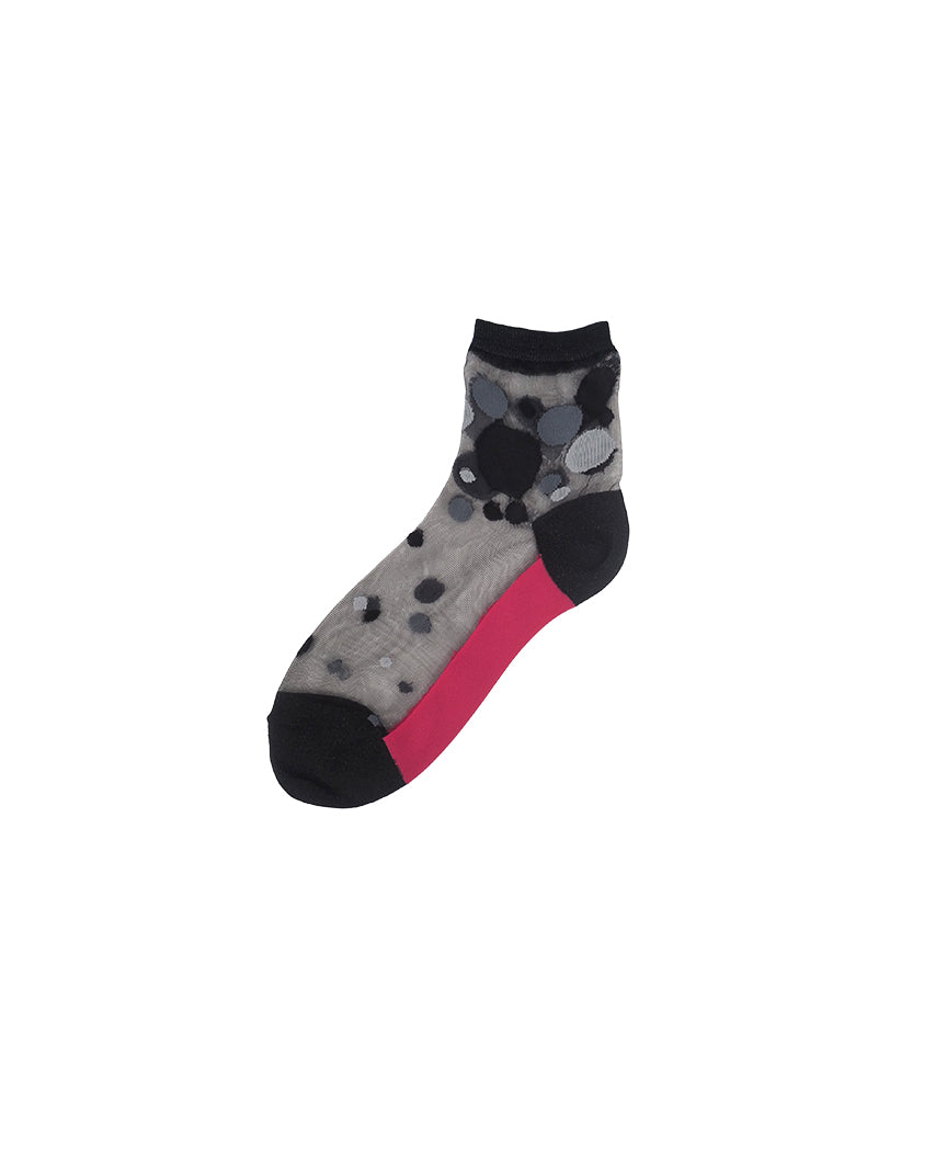 シースルー ショート ソックス ドット ブラック サイズ1 1163101