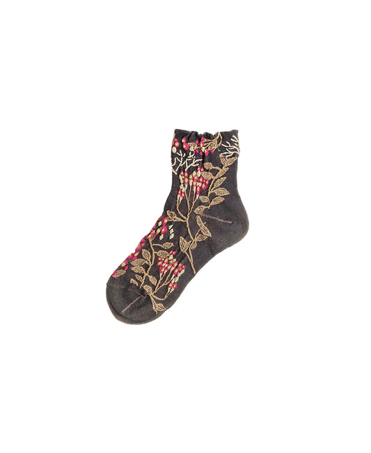 ハイゲージショートソックス ウララカ チャコール サイズ1 1176061