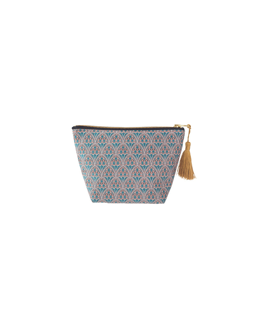 京都西陣織 舟形ポーチ 総柄 ROKA ピンク2007020