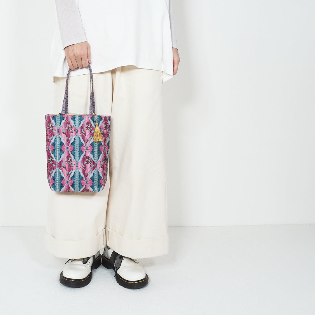 京都西陣織 ミニバッグ 総柄 TENGE ピンク 2009020