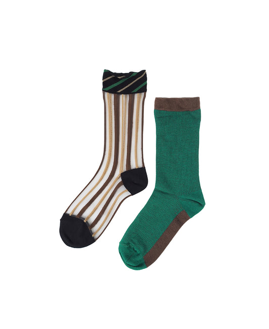 レイヤードソックス ストライプ ブラック サイズ1 1177041