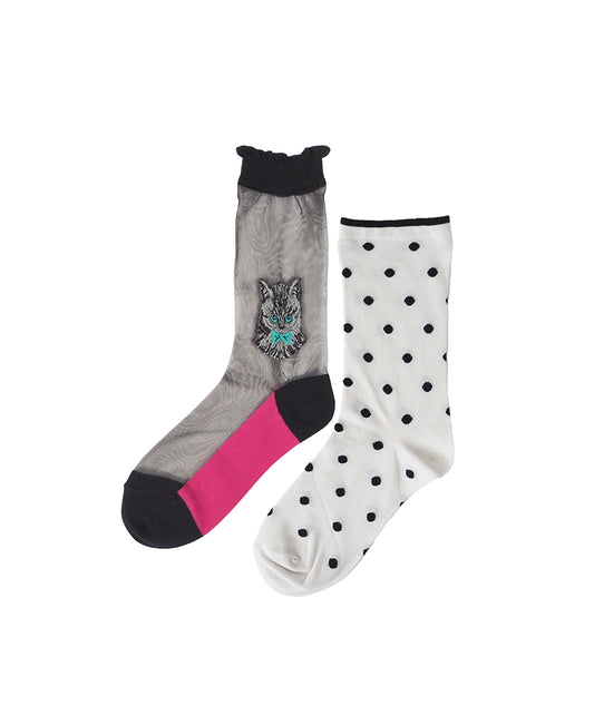 レイヤードソックス キャット ブラック サイズ1 1177061