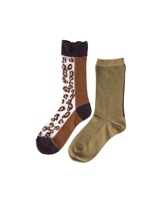 レイヤードソックス レオパード ブラウン サイズ1 1177071