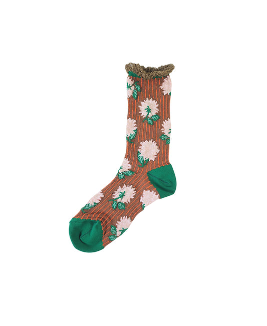 ハイゲージクルーソックス ブルーム ブラウン サイズ1  1185021