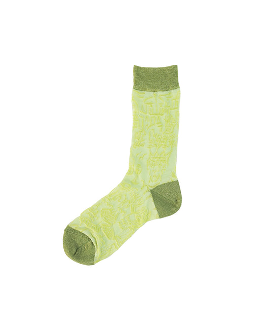 ハイゲージクルーソックス フリーコースト イエローグリーン サイズ1  1185091