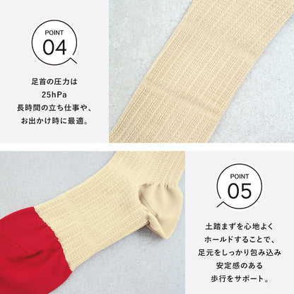 着圧ソックス バイカラー パープル サイズ1 119341